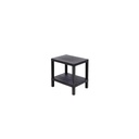 Estante plástico negro 2 niveles 39x23x39cm